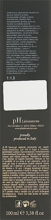 PH Laboratories Фарба для волосся з арганією та кератином Argan&Keratin Color Cream - фото N3