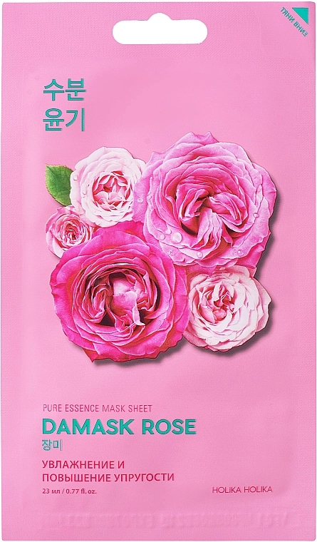 Holika Holika Тканевая маска "Дамасская роза" Pure Essence Mask Sheet Damask Rose - фото N5