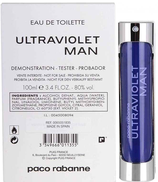 Paco Rabanne Ultraviolet Man Туалетная вода (тестер) - фото N3