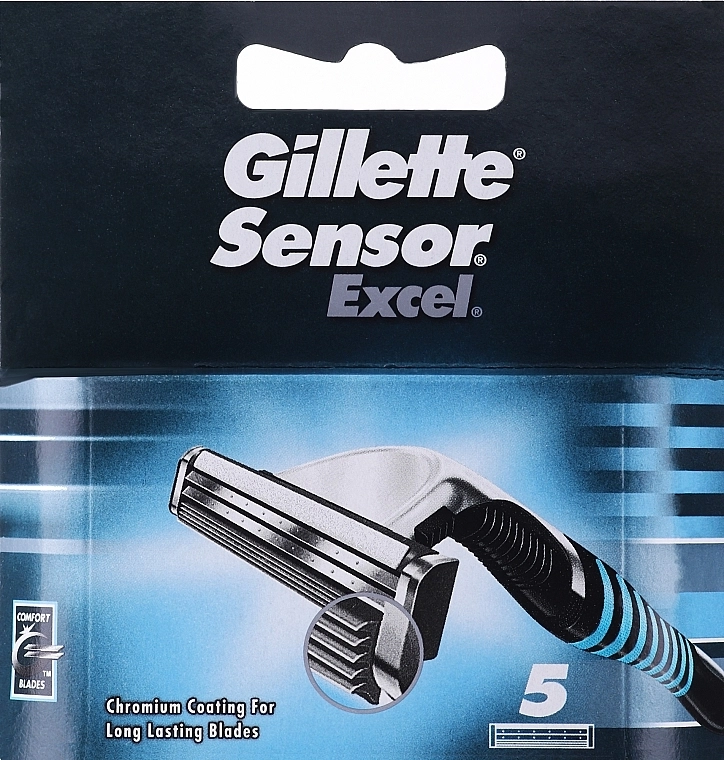 Gillette Сменные кассеты для бритья, 5 шт. Sensor Excel - фото N1