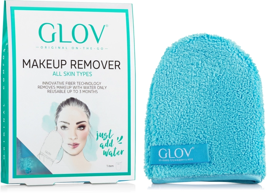 Glov Рукавичка для снятия макияжа, синяя On-The-Go Makeup Remover - фото N1