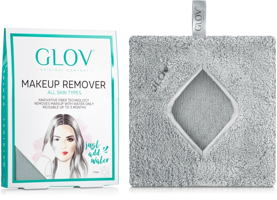 Glov Рукавичка для зняття макіяжу, сіра Comfort Makeup Remover - фото N1
