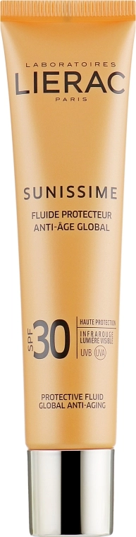 Lierac Солнцезащитный тонизирующий флюид для лица SPF30 Sunissime Energizing Protective Fluid Global Anti-Aging - фото N1