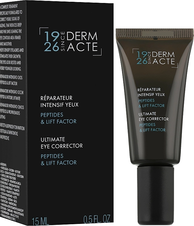 Корегувальний догляд з пептидами та гіфтинг-фактором - Academie Derm Acte Ultimate Eye Corrector, 15 мл - фото N2