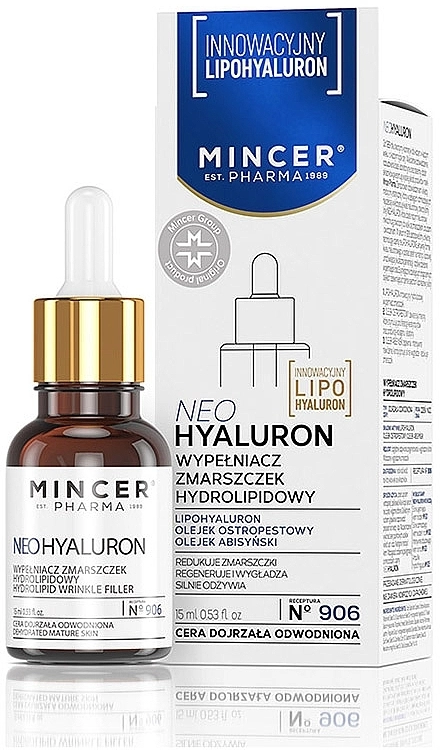 Mincer Pharma Гідроліпідна сироватка для зрілої та зневодненої шкіри Neo Hyaluron Serum № 906 - фото N1