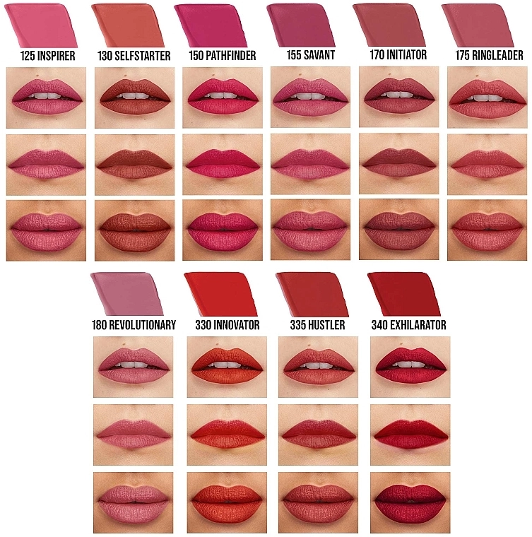 Рідка помада - Maybelline New York SuperStay Matte Ink Liquid Lipstick, 155 - Savant, 5 мл - фото N3