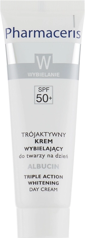 Pharmaceris Отбеливающий крем тройного действия для лица W Albucin Triple Action Whitening Day Cream SPF50+ - фото N1