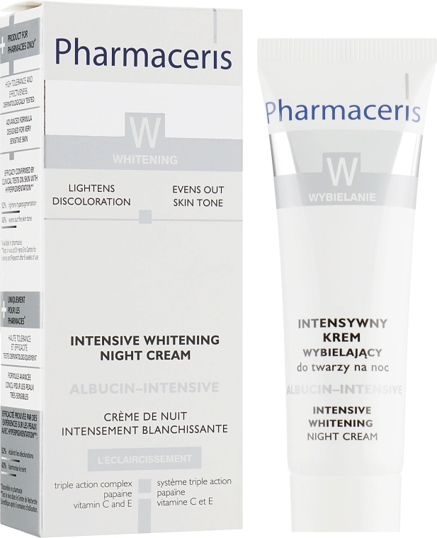 Pharmaceris Інтенсивний відбілюючий крем для обличчя W Albucin Intensive Skin Cream Lightening - фото N2