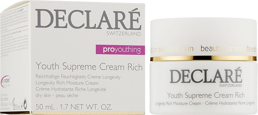 Declare Питательный крем от первых признаков старения Pro Youthing Youth Supreme Cream Rich - фото N2