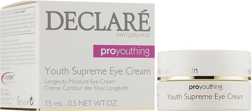 Declare Крем від перших ознак старіння шкіри навколо очей Pro Youthing Youth Supreme Eye Cream - фото N2