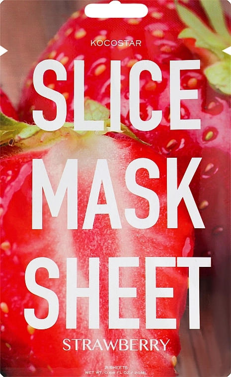 Kocostar Маска-слайс для лица "Клубника" Slice Mask Sheet Strawberry - фото N1