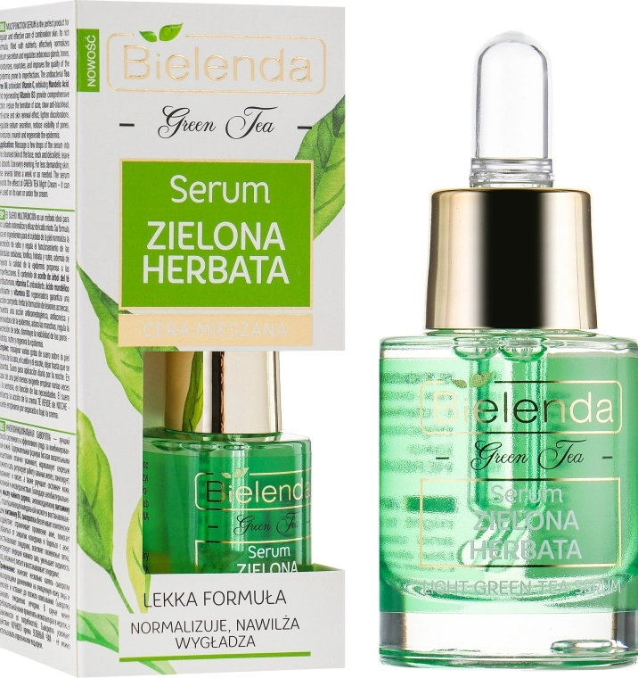 Сироватка з олією чайного дерева для комбінованої шкіри - Bielenda Green Tea Face Serum Combination Skin, 30 мл - фото N1