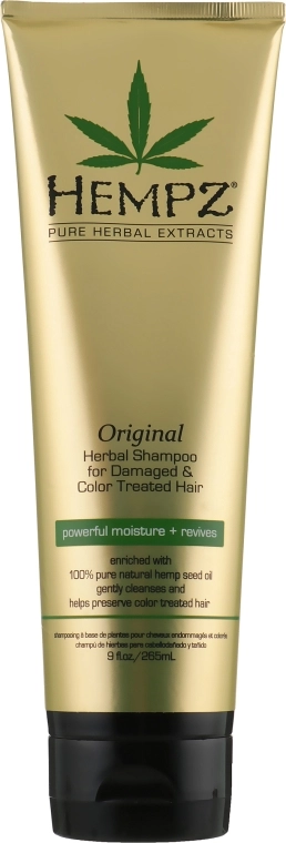 Шампунь рослинний "Оригінальний" для пошкодженого та фарбованого волосся - Hempz Original Herbal Shampoo For Damaged & Color Treated Hair, 265 мл - фото N1
