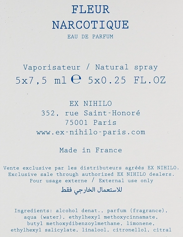 Ex Nihilo Fleur Narcotique Набор (edp 5*7.5ml) - фото N3