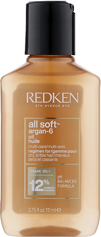 Redken Арганова олія для сухого і ламкого волосся All Soft Argan-6 Multi-Care Oil - фото N1