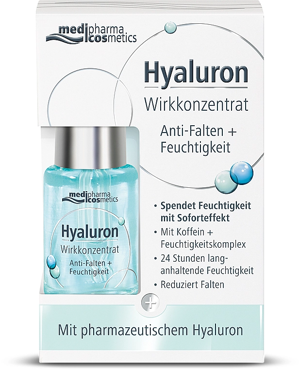 Pharma Hyaluron (Hyaluron) Сироватка для обличчя активний гіалурон + зволоження Pharmatheiss Cosmetics Active Concentrate Anti-wrinkle + Moisturizing Elixir - фото N2