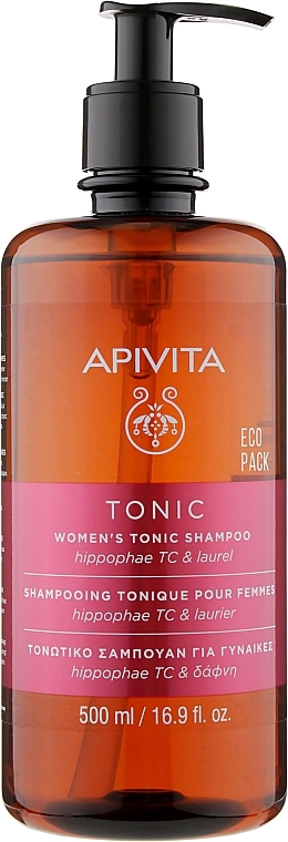 Apivita Шампунь женский тонизирующий с комплексом на основе облепихи и лавра Women’s Tonic Shampoo With Hippophae TC & Bay Laurel - фото N3