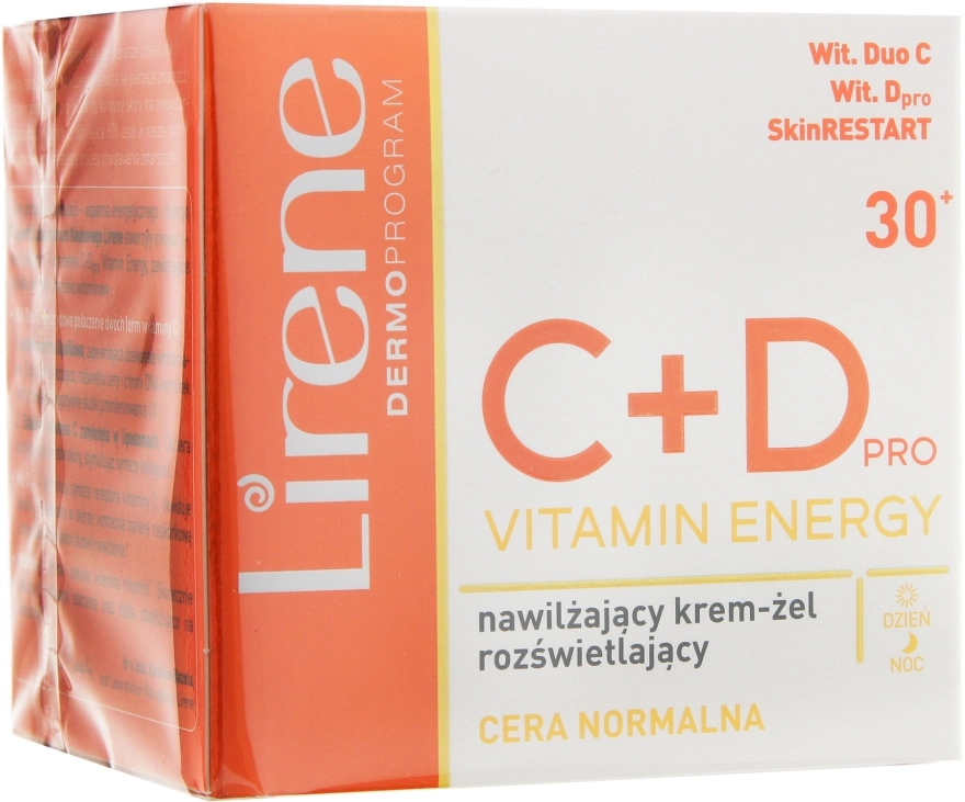 Lirene Крем-гель для освітлення обличчя C + D Pro Vitamin Energy - фото N1