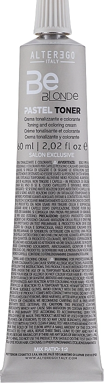 Alter Ego Безаміачна тонувальна фарба Be Blonde Pastel Toner - фото N1