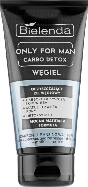 Bielenda Очищувальний гель з активованим вугіллям Carbo Detox Only For Men - фото N1