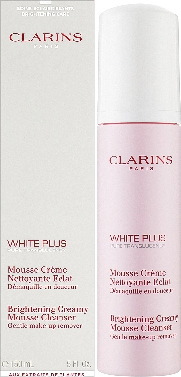 Clarins Очищувальний мус, що освітлює тон шкіри White Plus Makeup Brightening Creamy Mousse Cleanser - фото N2