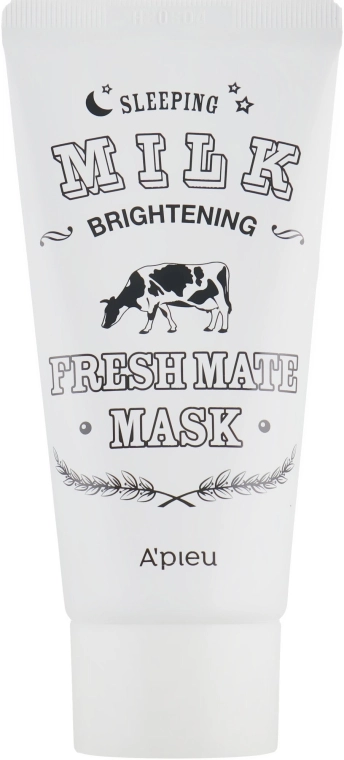 A'pieu Нічна маска з молочними протеїнами для сяйва і яскравості шкіри обличчя Fresh Mate - фото N1
