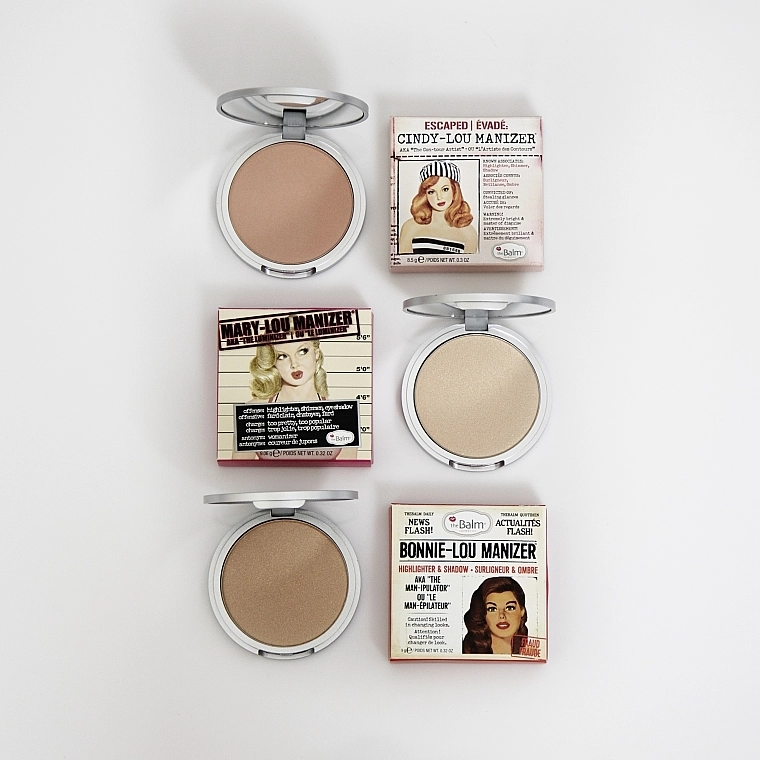 TheBalm Bonnie-Lou Manizer Highlighter & Shadow Хайлайтер, шиммер и тени - фото N11