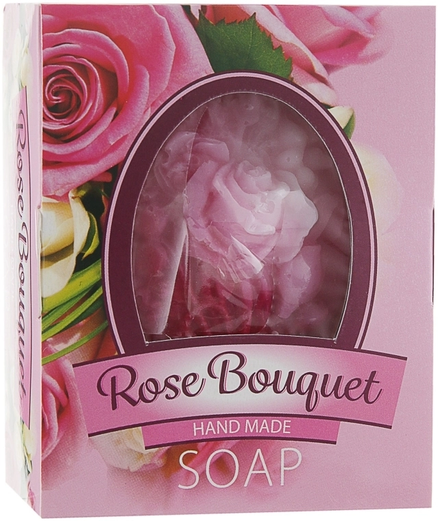 BioFresh Гліцеринове мило ручної роботи Rose Bouquet, біло-рожеве Rose Blossom Glycerin Soap - фото N2