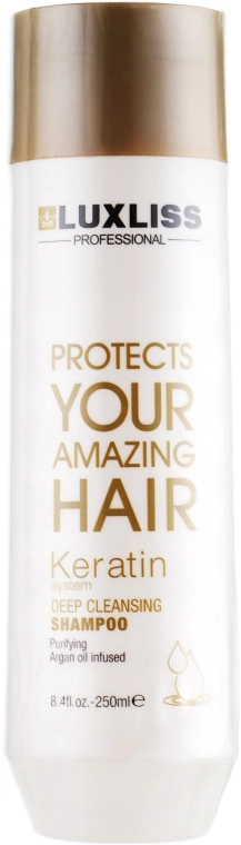 Luxliss Очищающий шампунь на основе кератина Keratin Deep Cleansing Shampoo - фото N1