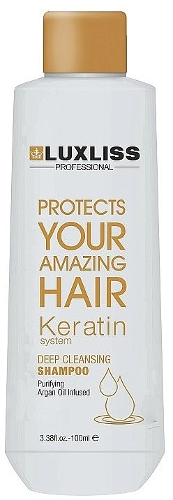 Luxliss Очищающий шампунь на основе кератина Keratin Deep Cleansing Shampoo - фото N5