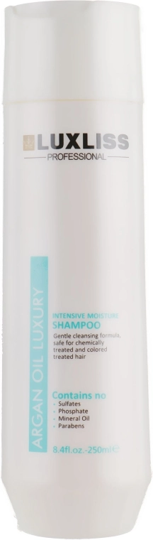 Luxliss Увлажняющий аргановый шампунь Intensive Moisture Shampoo - фото N1