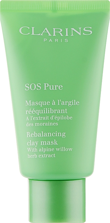 Маска для обличчя очищувальна - Clarins SOS Pure Emergency Mask with Rebalancing Clay, 75 мл - фото N1