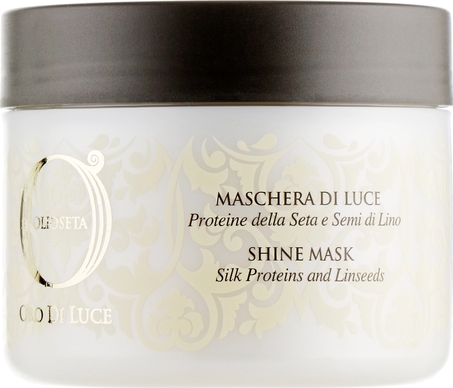 Barex Italiana Маска-блеск с протеинами шелка и экстрактом семян льна Olioseta Oro Di Luce Shine Mask - фото N1