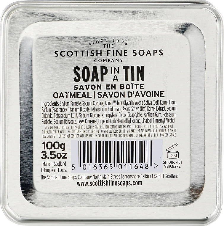 Scottish Fine Soaps Мило "Вівсянка" Oatmeal Soap In A Tin - фото N3