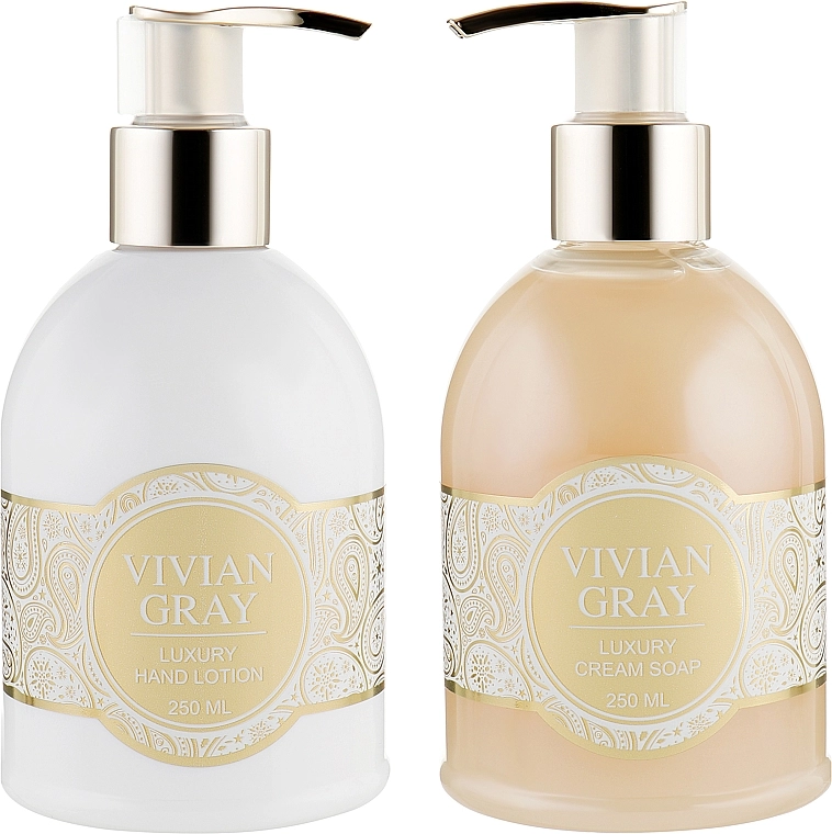 Vivian Gray Набор "Sweet Vanilla" Romance Luxury Beauty Set (h/lot/250ml + cr/soap/250ml) - фото N2