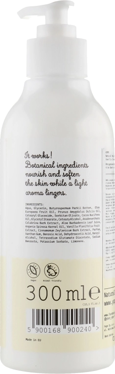 Yope Увлажняющий лосьон для тела "Ваниль и корица" Vanilla Moisturising Hand & Body Lotion - фото N2