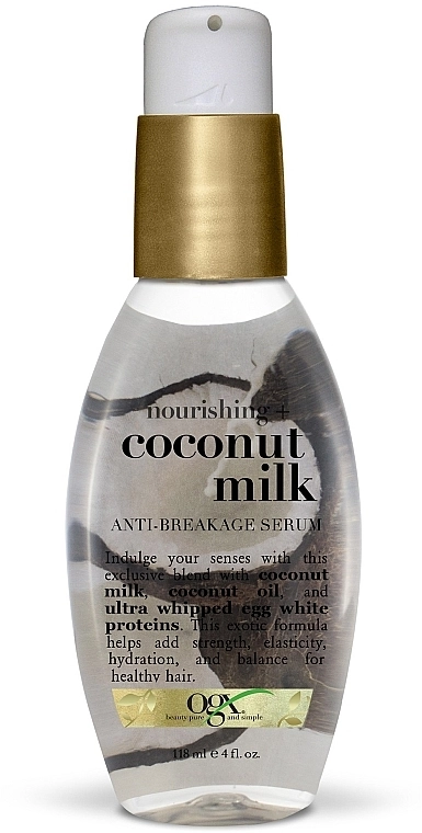 OGX Питательная сыворотка против ламкости волос с кокосовым молоком Coconut Milk Anti-Breakage Serum - фото N4