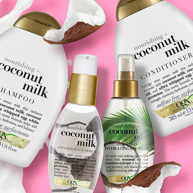 OGX Питательная сыворотка против ламкости волос с кокосовым молоком Coconut Milk Anti-Breakage Serum - фото N6