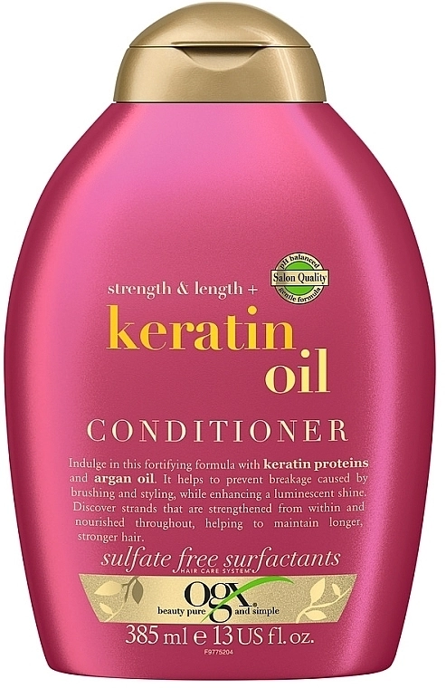 OGX Кондиционер против ломкости волос с кератиновым маслом Anti-Breakage Keratin Oil Conditioner - фото N1