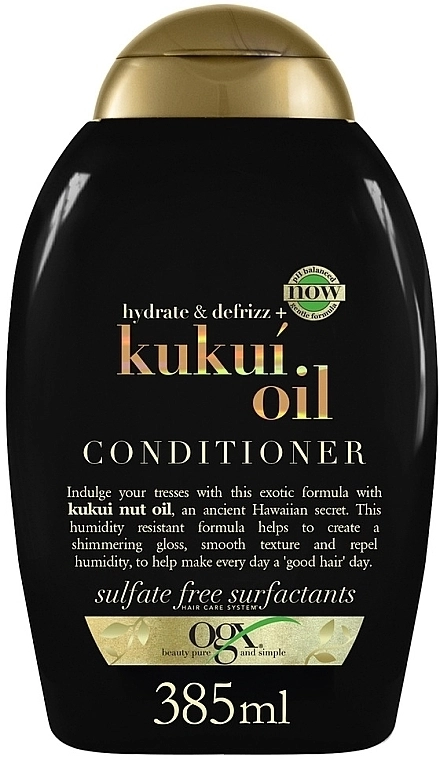 OGX Кондиционер для увлажнения и гладкости волос с маслом гавайского ореха (кукуи) Kukui Oil Conditioner - фото N1
