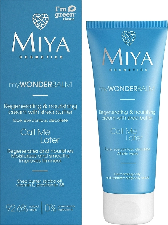 Miya Cosmetics Регенерувальний живильний крем для обличчя та тіла My Wonder Balm Call Me Later Cream - фото N2