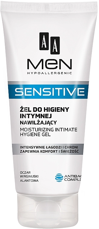 AA Зволожувальний гель для інтимної гігієни Cosmetics Men Sensitive Moisturizing Gel For Intimate Hygiene - фото N1