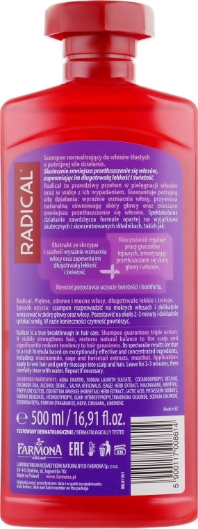 Farmona Шампунь для жирного волосся Radical Normalising Shampoo For Oily Hair - фото N4