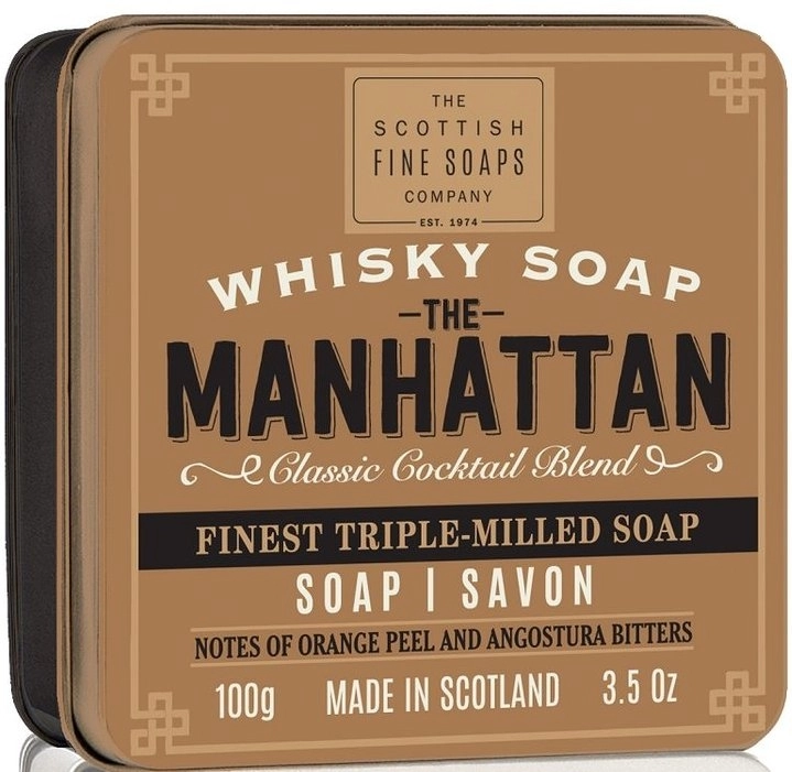 Scottish Fine Soaps Мило "Манхеттен" The Manhattan Soap In A Tin - фото N1