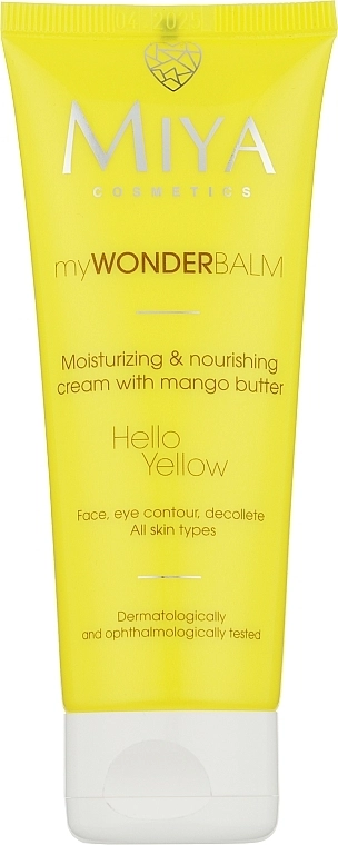 Miya Cosmetics Увлажняющий и питательный крем для лица с маслом манго My Wonder Balm Hello Yellow Face Cream - фото N1