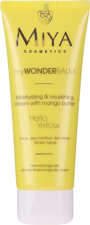 Miya Cosmetics Увлажняющий и питательный крем для лица с маслом манго My Wonder Balm Hello Yellow Face Cream - фото N3