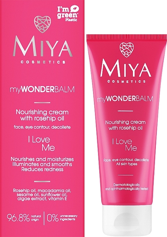 Miya Cosmetics Питательный крем для лица с маслом розы My Wonder Balm I Love Me Face Cream - фото N2