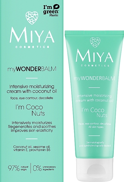 Miya Cosmetics Интенсивный увлажняющий крем для лица с кокосовым маслом My Wonder Balm I’m Coco Nuts Face Cream - фото N2