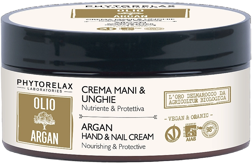 Phytorelax Laboratories Крем для рук і нігтів Olio di Argan Hand & Nail Cream - фото N1