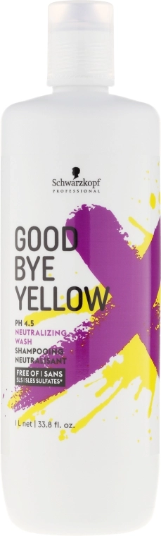 Schwarzkopf Professional Безсульфатний шампунь з антижовтим ефекктом Goodbye Yellow Shampoo - фото N3